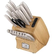 Chicago Cutlery 18-Piece Insignia Steel Knife Set with Block and In-Block Sharpener