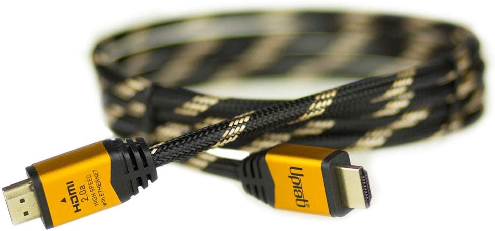 4K HDMI 2.0 Cable 6FT - UHD 4K 60Hz with HDR - Braided Cord - High Speed 18Gbps - Ethernet & Audio Return - Video 4K 60Hz 1080p 120Hz 3D - Compatible with Xbox X, Playstation Pro, Apple TV 4K (6FT)