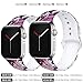 EXCHAR Compatible with Apple Watch Band 40mm 38mm Fadeless Pattern Printed Floral Bands Silicone Replacement Band for iWatch Series 4 Series 3/2/1 for Women Men S/M Flower J13