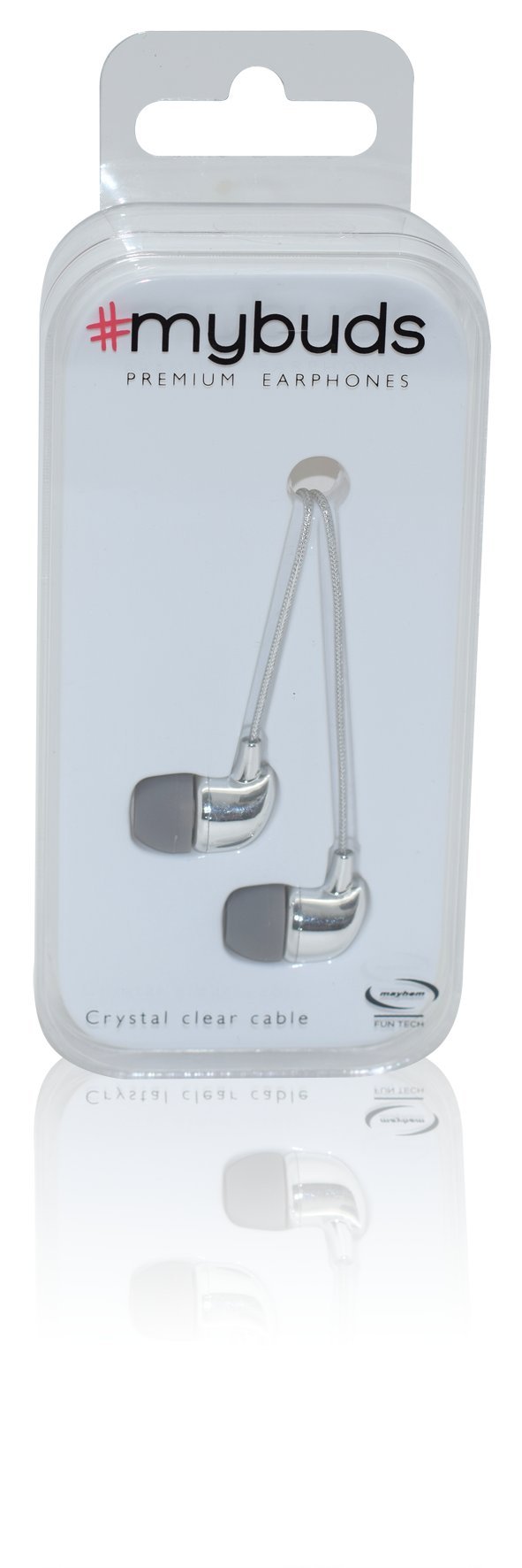 Running Earbuds Mybuds Silver Metallic Earphones