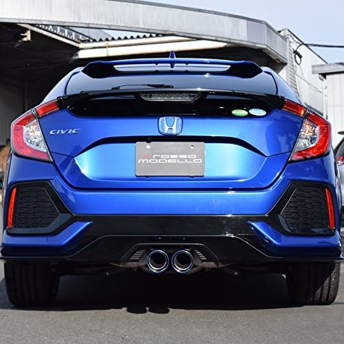 Amazon ロッソモデロ チタンフェイス マフラーカッター Marvelous T2 ホンダ シビック ハッチバック Fk7 Civic 車検対応 マフラーカッター 車 バイク