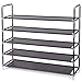 SONGMICS 5 Tiers Shoe Rack Space Saving Shoe Tower Cabinet Storage Organizer Dark Brown 39