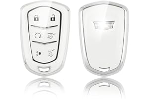 UHONSN for Cadillac Escalade Key Fob Cover 6 Buttons Keys Shells Case Soft TPU Keycover for Cadillac Escalade 2015 - 2020 Cute Girly Women Accessories