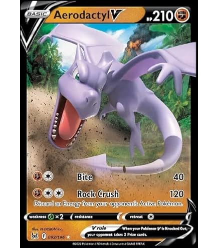 Amazon.com: Pokemon - Aerodactyl V - 179/196 Lost Origin