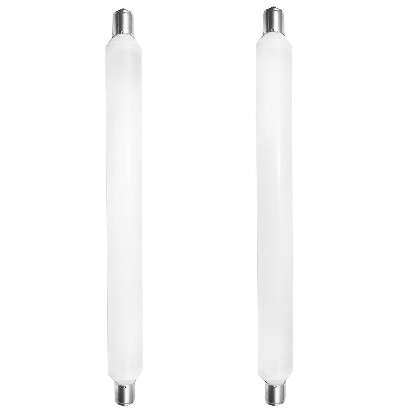 JQslight 6W S15s LED Light Bulb 284mm, Led Strips Light Cold White 6000K, 60w s15 Tubular Lampt Replacement for Mirror Ligh, Wall Light, Bathroom Shaver Light(2-Pack)