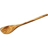 Naturally Med - Olive Wood Corner Spoon/Spatula. Olive Wood cooking spoon 12". Spoon for cooking, stirring. Handmade by artisans in Tunisia. Hardwearing, durable olive wood.