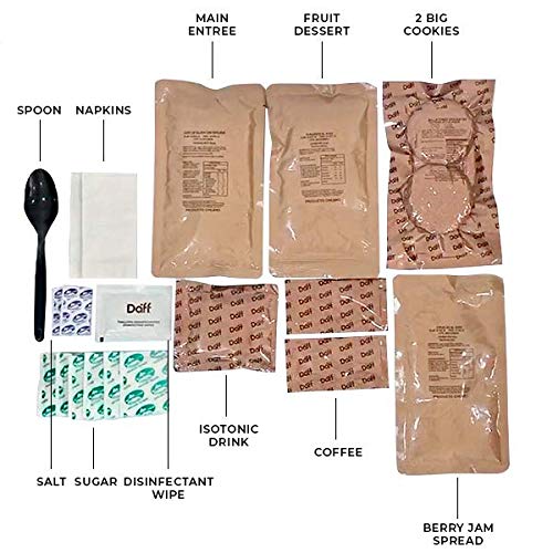 MRE Meals Military Style by DAFF. Pasta with Pomodoro Sauce (6 Single