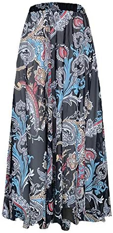 Pretchic Women's Blossom Floral Chiffon Maxi Long Skirt