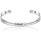 Jude Jewelers 6mm Width Stainless Steel Inspirational Encouragement Graduation School Open Cuff Bangle Bracelet