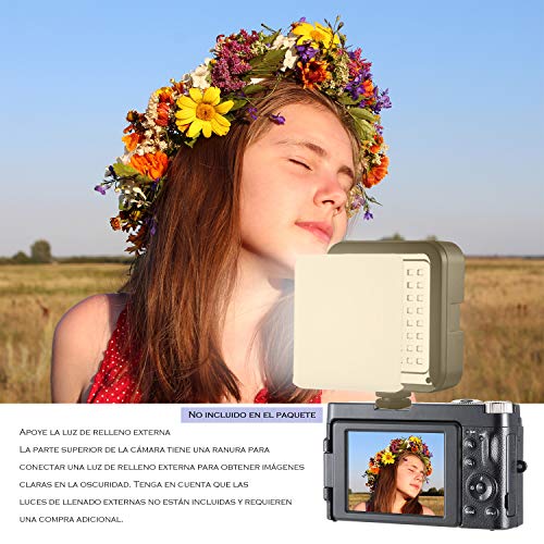 Camara-Foto-Digital-Full-HD-1080PFamBrow-WiFi-24MP-Camara-de-Video-Digital-Zoom-16xGran-Angular-Lente-Rotacin-de-30-Pulgadas