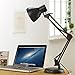 ToJane Metal Based Architect Desk Lamp Adjust Swing Arm with Extra Clip (Grey Finish)