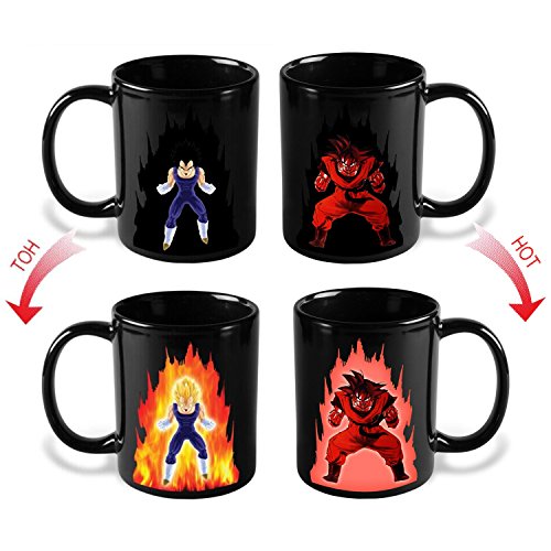 Set of 2 vegeta and goku dragon ball z color changing h…