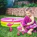Gejoy Set of 4 Inflatable Palm Trees and Beach Inflatable Pink Flamingo for Hawaiian Pool Summer Luau Party Decoration