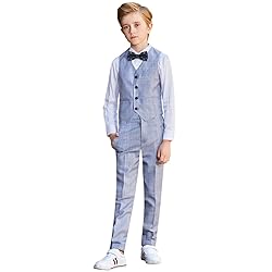 Marvelous World Boys' 5-Piece Formal Vest Suit