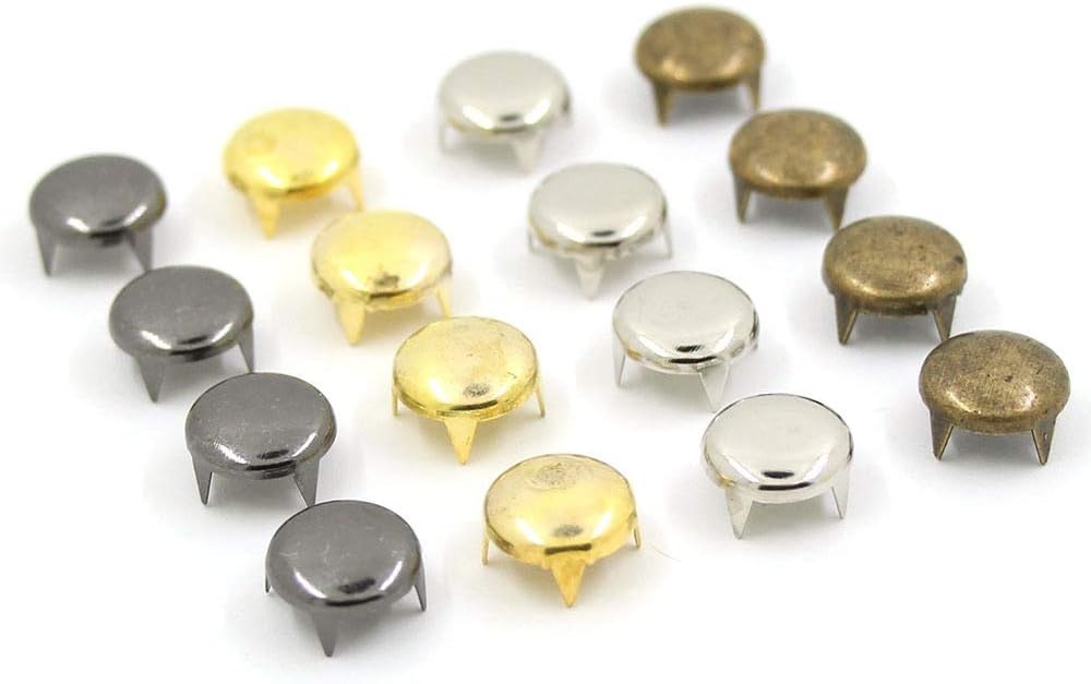 YYCX 100Pcs Square Pyramid Studs Rivets Four Claw Metal Studs Rivets