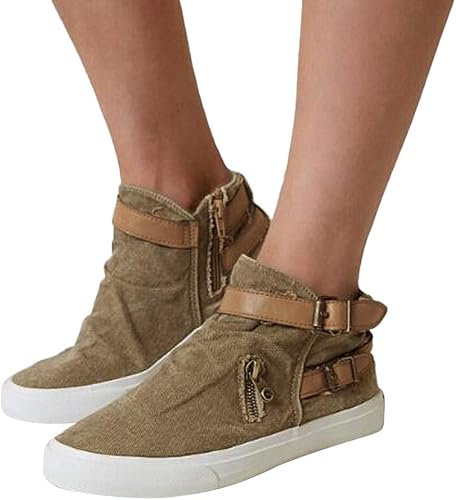 Amazon Com Agrintol Vintage Women Flat Round Toe Canvas Shoes