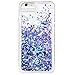iPhone 6/6S/7/8 Case, Caka iPhone 6S Glitter Case [Tempered Glass Screen Protector] Bling Flowing Floating Luxury Glitter Sparkle TPU Bumper Liquid Case for iPhone 6/6S/7/8 (4.7