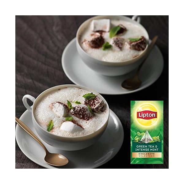 Lipton Grüner Tee, Intensive Minze Pyramidbeutel, 1er Pack (1 x 25 Teebeutel) – Bild 5