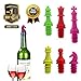 Wine Stopper Novelty Chess Silicone Wine Bottle Stopper Set Reusable Silicone Caps Beer Sealer Cover for Wine, Beer, Champange, Alcohol, Sparkling Wine ( Set of 6)