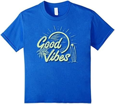 Kids Good Vibes - Perfect T-Shirt - Summer Quote 8 Royal Blue