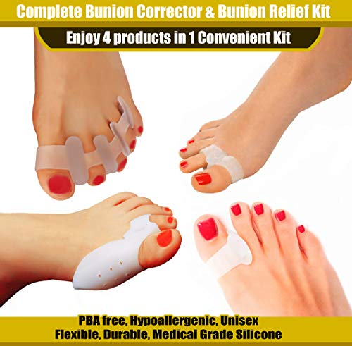Bunion Corrector and Bunion Relief Complete Bunion Kit - Hammer Toe Separators -Bunion Corrector Big toe Hammer Toe Spacer - - Thumbnail 5