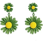 Vintage 60s 70s Disco Daisy Earring for Women Boho Daisy Flower Dangle Earrings Hippie Earrings Jewelry Gift