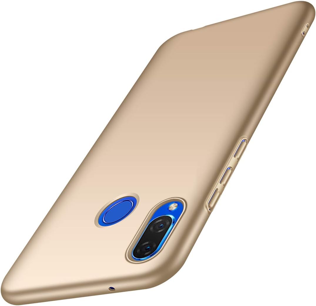 ACMBO for Huawei P Smart+ (Nova 3i) Case, [Silky Smooth Series] Ultra Thin Slim Fit [Anti-Drop] Shockproof Hard Plastic Phone Cases Cover Compatible for Huawei Nova3i, Smooth Gold