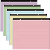Yaridar (5 Pads 11" x 9.5" Legal Pads College Ruled Notepad, Colored Lined Paper Pads, 50 Sheets/Pad, Colors Pastel Writing Pads for School Office