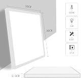 MLOQI 36W Ceiling Light 5000K Daylight White IP44 Thin Square LED Fixture view 2