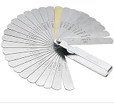 Metric Master Feeler Gauge SET 32-Piece Blade Dual Marked Metric/Imperial Reading Combination Tool for Measuring Gap Width/Thickness imperial/metric sizes