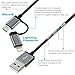 Segawoot Apple MFi Certified Lightning Connector and Micro USB Nylon Braided Charging/SYNC Cable for iPhones iPads Samsung Galaxy S6, S5 and other micro USB enable devices,1.2 Meter, Black