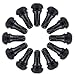 Ansblue Snap-in Short Black Rubber Stem TR412 Tubeless 0.453 inch 11.5 mm Flange Hole for Standard Vehicle Tires - 12pcs Black