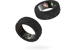 SZJCLTD for Oura Ring Protector, Ultra-Thin Anti-Scratch Elastic Silicone Oura Ring Cover for Oura Ring Gen 3 Smart Ring Working Out Gym (Black (2 Pack), S for 6/7/8/9/10)