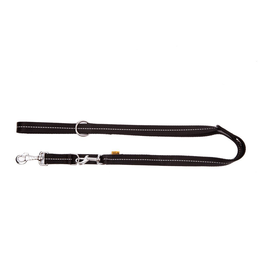 Dingo Black Reflective Leash, Material Dog Lead 220 cm Full Length, 3 Adjustment Ranges 11577 — image 1