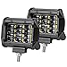 LED Pods, AKD Part 4 inch 72W OSRAM LED Spot Lights Off Road Work Lights Truck Quad Row Driving Lights Jeep Fog Lights for Boat SUV ATV Motor