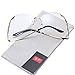 Pro Acme Fashion Vintage Oversized Clear Lens Women's Rimless Sunglasses (Clear/Coating Lens, As Shown)