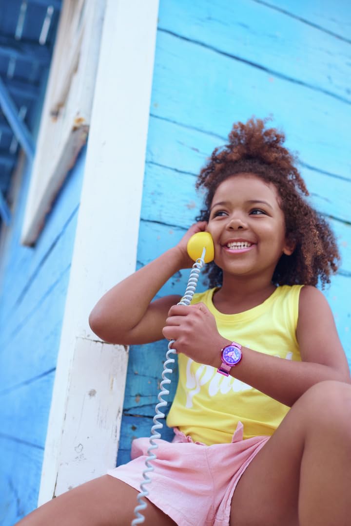 Flik Flak Girl Kids Watch Biosourced Quartz Waterproof Stripy Glitter