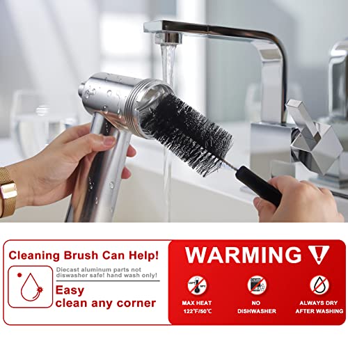 Metal Food Grinder Attachment for KitchenAid Stand Mixer, AMZCHEF Meat Grinder Attachments Included 3 Sausage Stuffer Tubes & Holder, 4 Grinding Plates, 2 Grinding Blades, Burger Press, Cleaning Brush