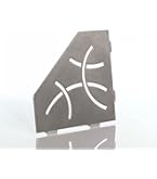 Schluter Aluminum Wall Shelf - Matte Black Floral Design For Showers & Kitchens - 11-13/16" Rectangular Storage