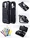 Thousand Eight(TM) For Kyocera Hydro Vibe (C6725) - Hybrid Armor Stand Case With Holster and Locking Belt Clip + [LCD Screen Protector Shield(Ultra Clear)+Thousand Eight(TM)Touch Screen Stylus] (Holster stand black)