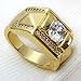 Ahappy-Claw Setting Zircon Hip hop Ring Men's Wedding Engagement Ring Band R245