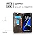 S7 edge Case,Galaxy S7 edge Wallet Case,AKHVRS Slim Genuine Leather Magnet Cover Wallet Leather Case Flip Cover Folio Case,[Card Slot][Wallet][Magnetic Closure] for Samsung Galaxy S7 edge (Brown)