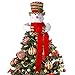 Unomor Christmas Tree Topper Snowman Hugger-Non-Woven Fabric Assorted Colors, 33.46 X 37.79 X 3.93 Inches, Perfect for Holiday Home Decor, Family Gatherings, and DIY Outdoor Decorations