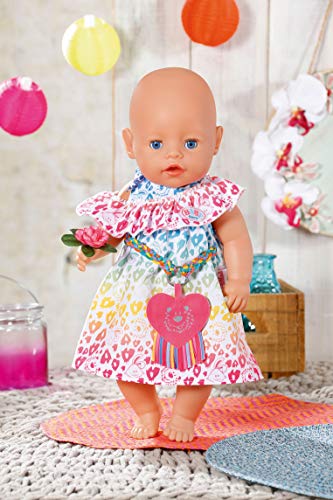 Zapf Creation BABY Born Puppenkleider - Modedesigner Kleidung - Regenbogen Leokleid – Bild 5