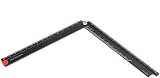 Akozon Metal Foldable Ruler 30cm 0-300mm 90° Aluminum Angle Ruler Black view 8