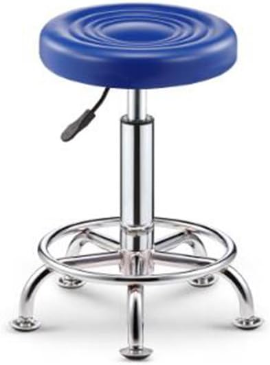 FFLJIUBD HJHY® Bar stool, Lift Rotate Computer Bar Haircut Beauty Medical Makeup Shop Business Hall 43-58cm Hoher Stuhl (Color : Blue)