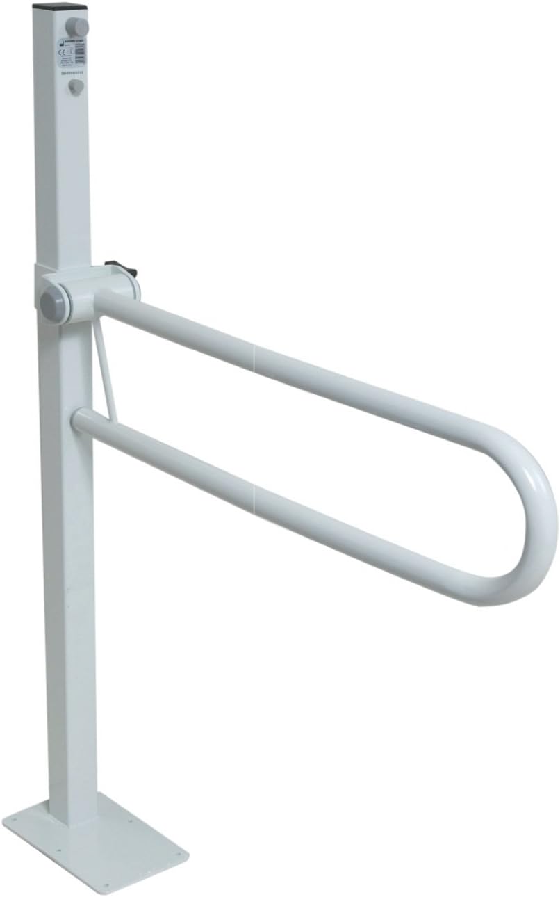 NRS Healthcare Standard Floor Fixed Folding Support Rail - 76 cm Length, 760 mm (30-inch)