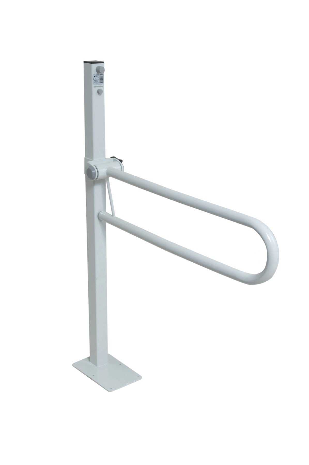 NRS Healthcare Standard Floor Fixed Folding Support Rail - 76 cm Length