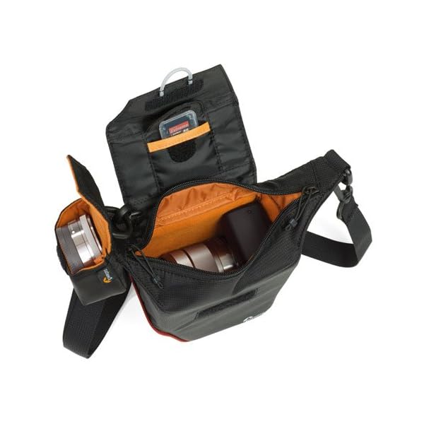 Lowepro Compact Courier 70 Kameratasche für Systemkameras schwarz/rot – Bild 4
