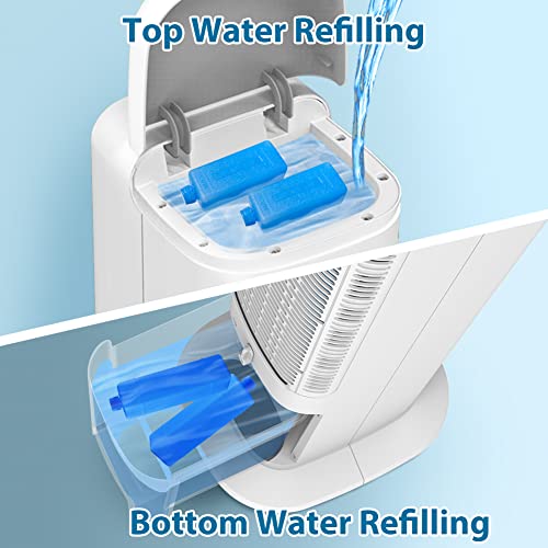 Evaporative Air Cooler 3 IN 1, LifePlus Tower Cooling Fan with Top